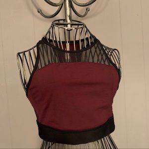 PINK High Neck Crop Top